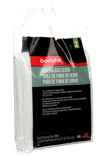 3M Bondo Fiberglass Cloth, 8 Sq Ft, Paintable, Use with Bondo Fiberglass Resin for Strong Waterproff Repairs