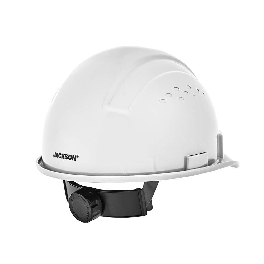 Jackson Safety Advantage Front Brim Hard Hat, Non-Vented, 4-pt. Ratchet Suspension, White, 20200