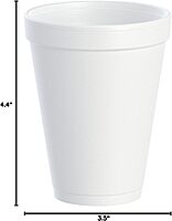 DART 12J12 12 oz Foam Cup (Case of 1000)