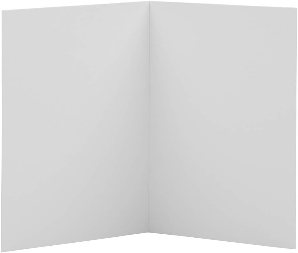 JAM PAPER Blank Fold-Over Cards 65-lb Smooth Cardstock 100/Pack