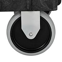 Rubbermaid Commercial Products 2-Shelf Service/Utility Cart with Wheels, 300-Pound Capacity, Black