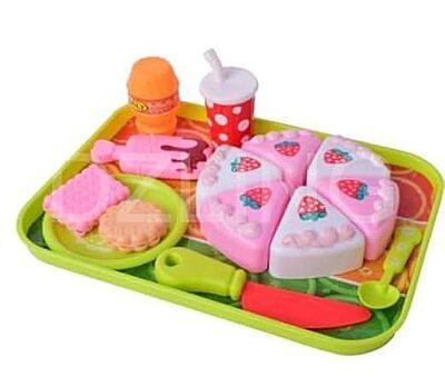 Tableware Food Cake Cutting Toy Playset