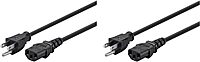 Monoprice Power Cord Cable NEMA 5-15P to IEC C13 - Black