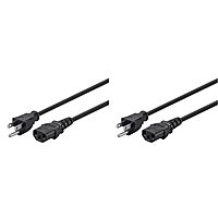 Monoprice Power Cord Cable NEMA 5-15P to IEC C13 - Black