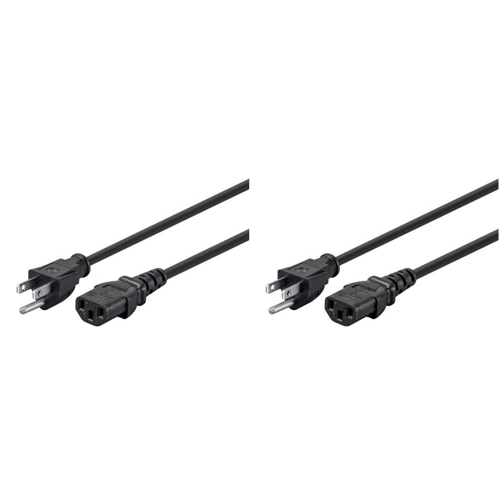 Monoprice Power Cord Cable NEMA 5-15P to IEC C13 - Black