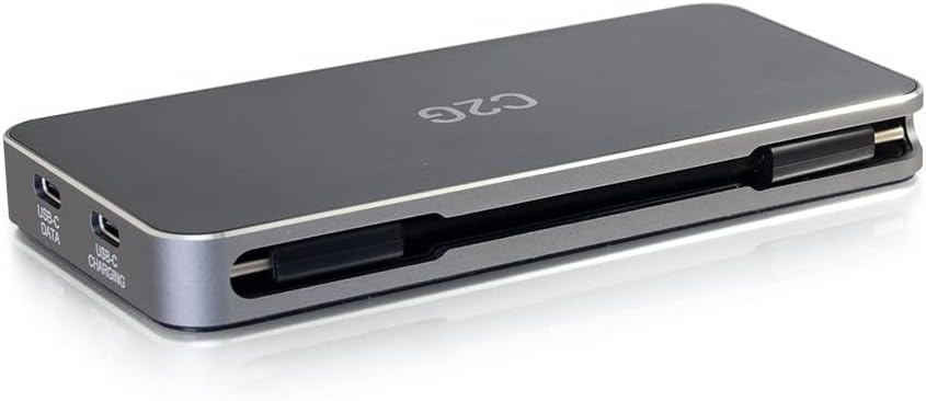 C2G USB-C 7-in-1 Dual Display MST Docking Station with HDMI, DisplayPort, VGA and Power Delivery up to 100W - 4K 30Hz