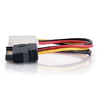 C2G 10149 15-Pin Serial ATA Male to LP4 Female Power Cable (6 Inch) 15 Pin Male to Female Power Cable 6 Inch Multi-Color