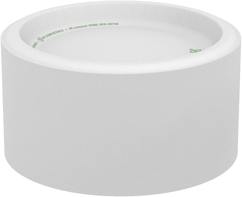 DIXIE BASIC 8 1/2IN LIGHT-WEIGHT PAPER PLATES BY GP PRO, WHITE, 500 PLATES PER CASE