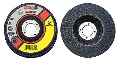 CGW Abrasives 31014 4-1/2" ZS-60 Flap Disc, 7/8" Arbor, T27