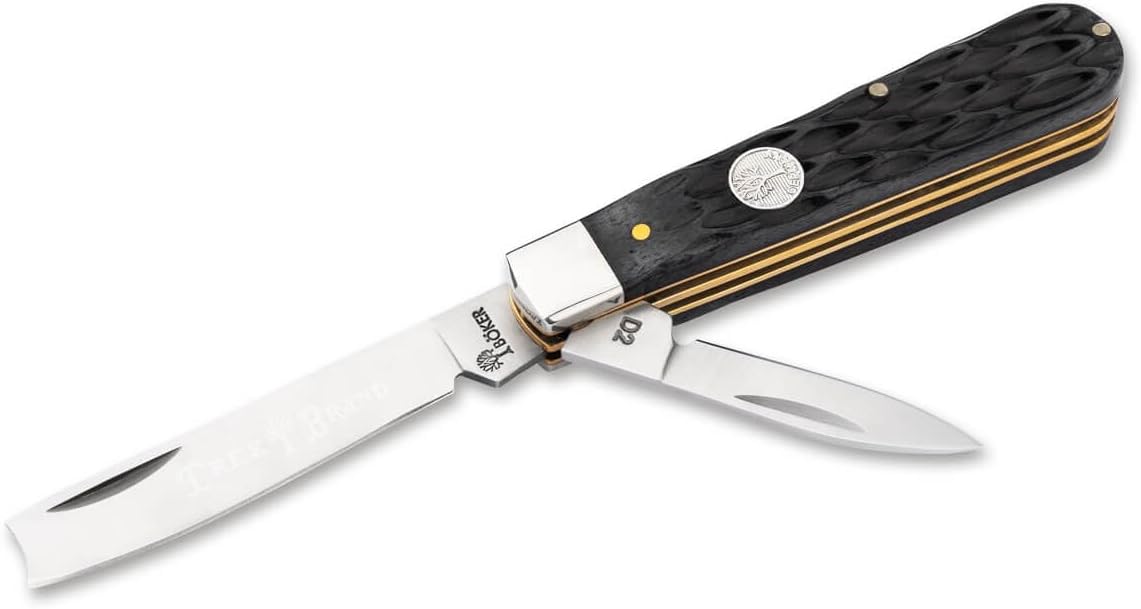 Boker Razor 3.125 Inch Folding Pocket Knife, Jigged Black Bone, Traditional Series 2.0, Made In Germany
