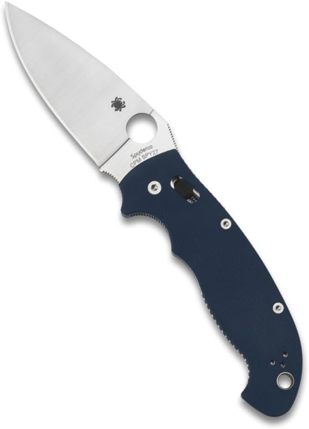 Spyderco Manix 2 XL Folding Knife, Cobalt Blue G-10 Handle - CPM-SPY27 Steel Satin Blade, 3.85 Inches Blade Length