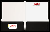 JAM PAPER Laminated Two-Pocket Glossy Presentation Folders - Letter Size