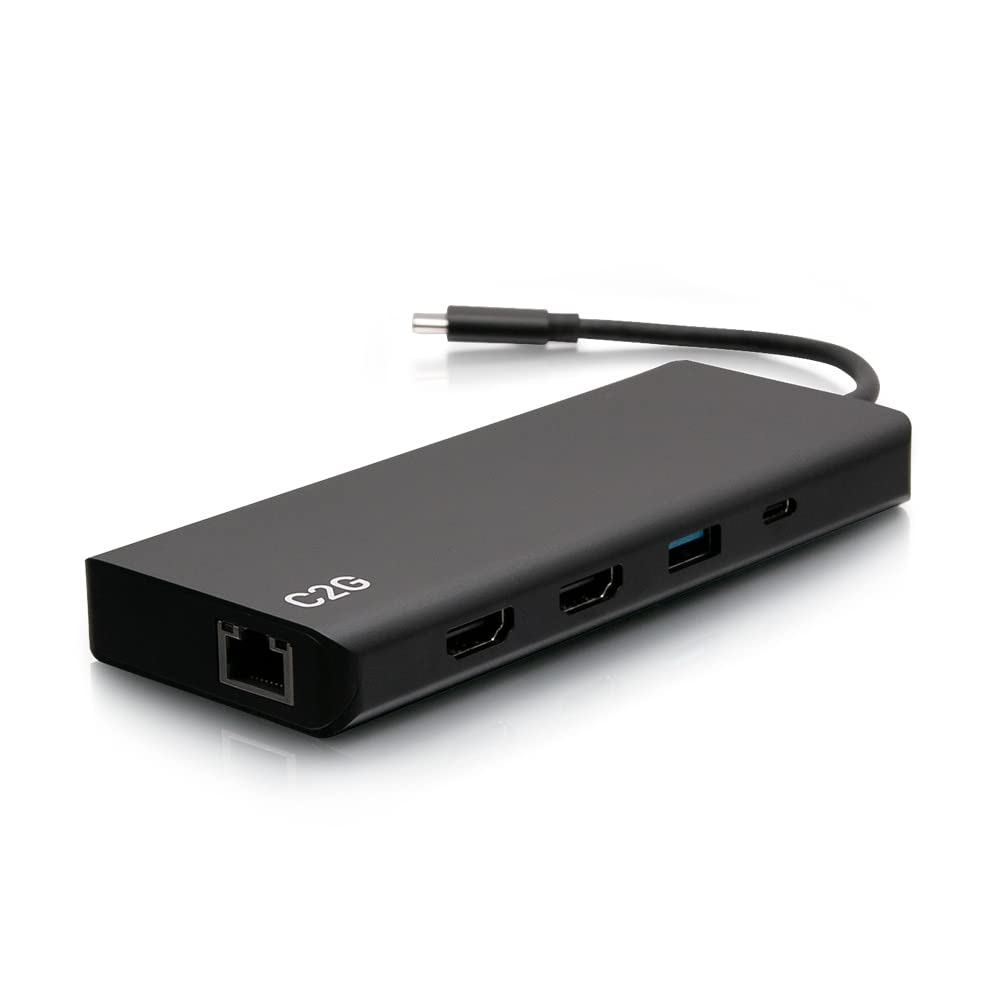 USB-C 9-in-1 Dual Display Docking Station with HDMI, Ethernet, USB, 3.5mm Audio and Power Delivery up to 60W