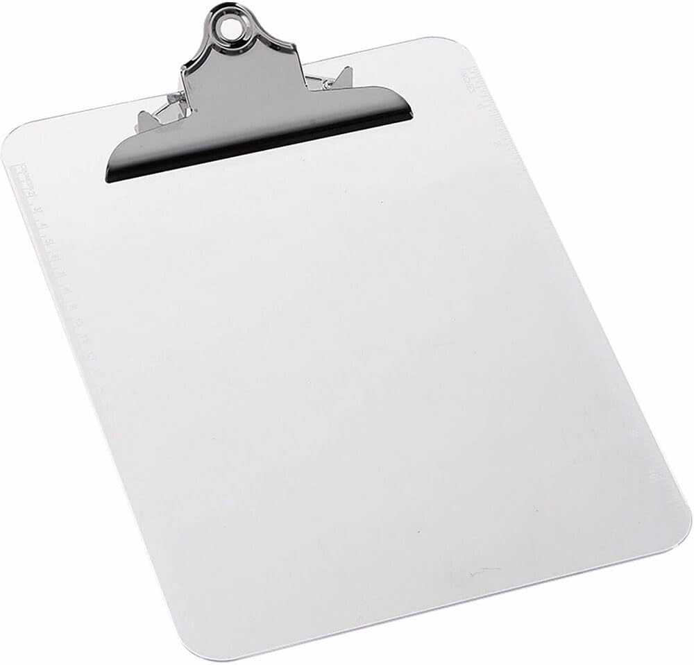 Business Source Sparco Products 01860 Clipboard, Plastic, 9-Inch x12-Inch, Clear
