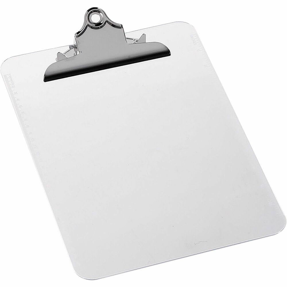 Business Source Sparco Products 01860 Clipboard, Plastic, 9-Inch x12-Inch, Clear