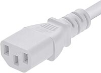 Monoprice Power Cord - NEMA 5-15P to IEC 60320 C13, 18AWG, 10A/1250W, 125V, 3-Prong