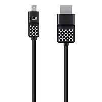 Belkin Mini Displayport To HDMI Cable 12ft - Compatible With 4k Monitors - HDMI to Displayport Cable - DP To HDMI Cable - Connect TV & Monitors to MacBook Pro, Surface Pro & More (Black/White)