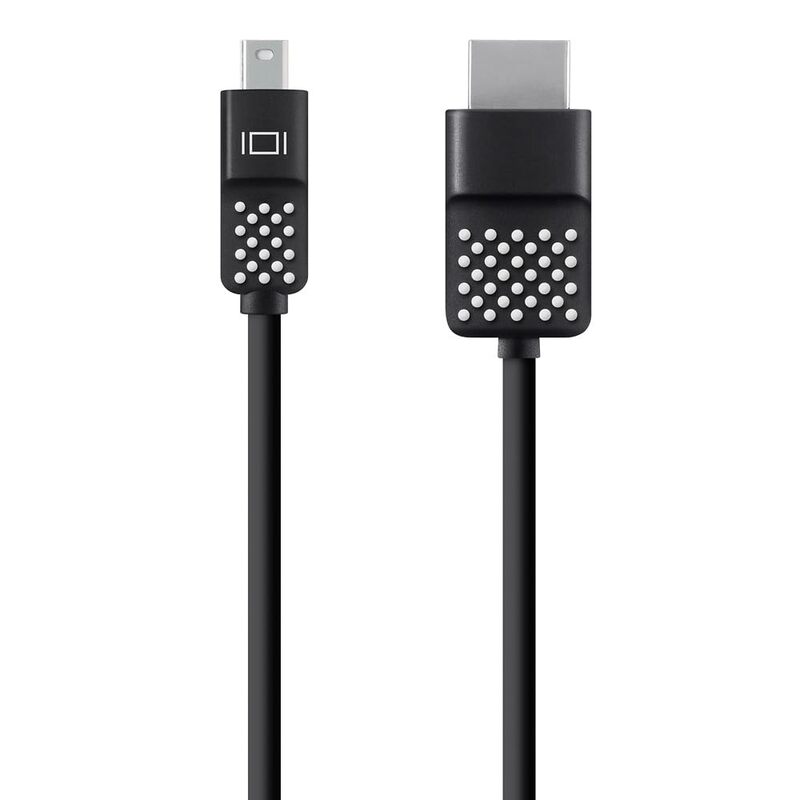 Belkin Mini Displayport To HDMI Cable 12ft - Compatible With 4k Monitors - HDMI to Displayport Cable - DP To HDMI Cable - Connect TV & Monitors to MacBook Pro, Surface Pro & More (Black/White)