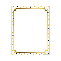 Barker Creek Designer Computer Paper, Gold, 8.5” x 11”, Decorative Printer Paper, Stationery, 50 Sheets per Pkg, Home