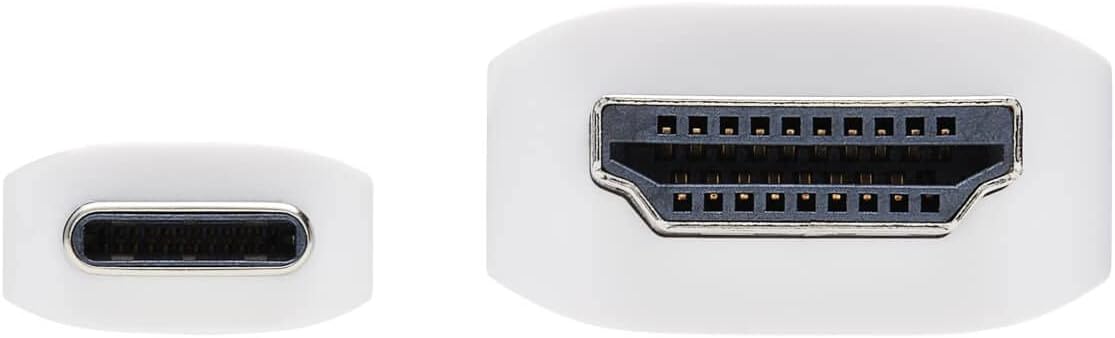 Tripp Lite USB C to HDMI Cable, Thunderbolt 3 Compatible Adapter Cable, USB-C and HDMI 4K, 4:4:4, White, M/M