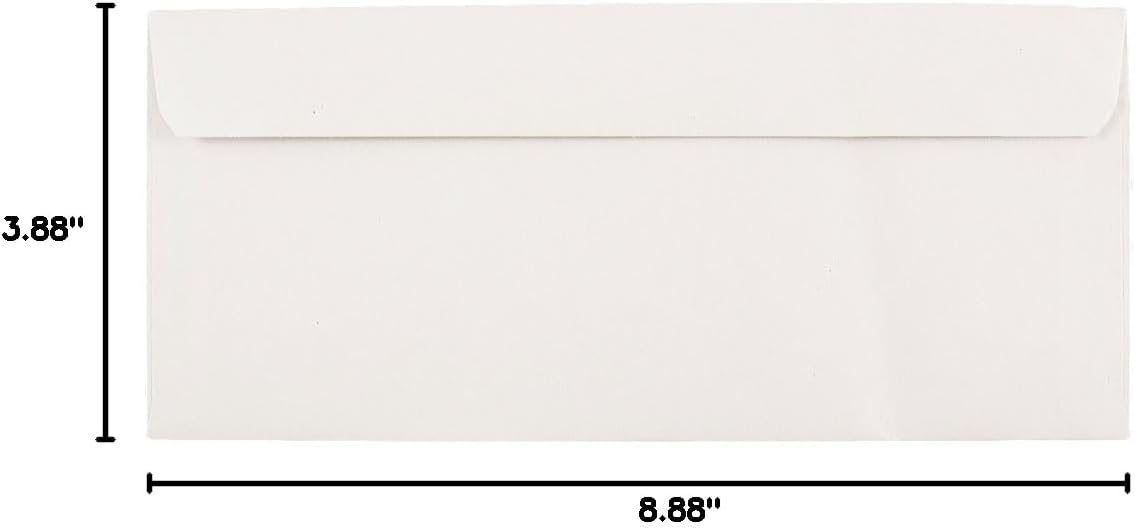JAM PAPER #9 Commercial Envelopes - 3 7/8 x 8 7/8 - White - 25/Pack #9 25 Per Pack