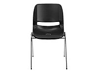 FLASH FURNITURE HERCULES Series 880 lb Capacity Ergonomic Shell Stack Chair with Chrome Frame 18" Seat Height
