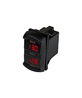 Sea-Dog Dual Volt Meter Rock Switch 10V-48VDC