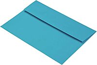 JAM Paper Blue Booklet Invitation Envelopes, Recycled, Gummed Seal