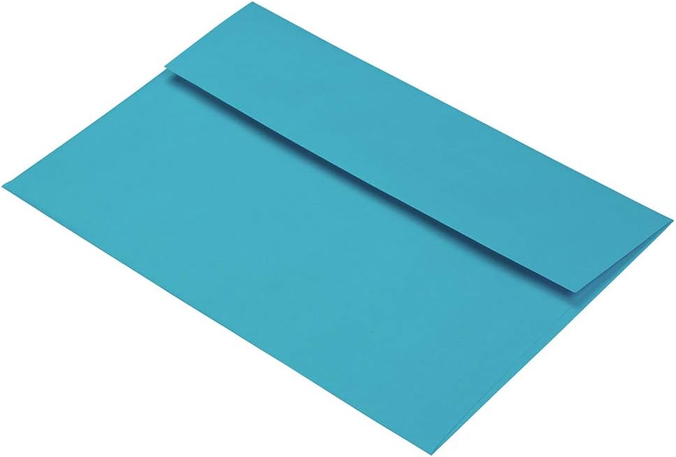 JAM Paper Blue Booklet Invitation Envelopes, Recycled, Gummed Seal