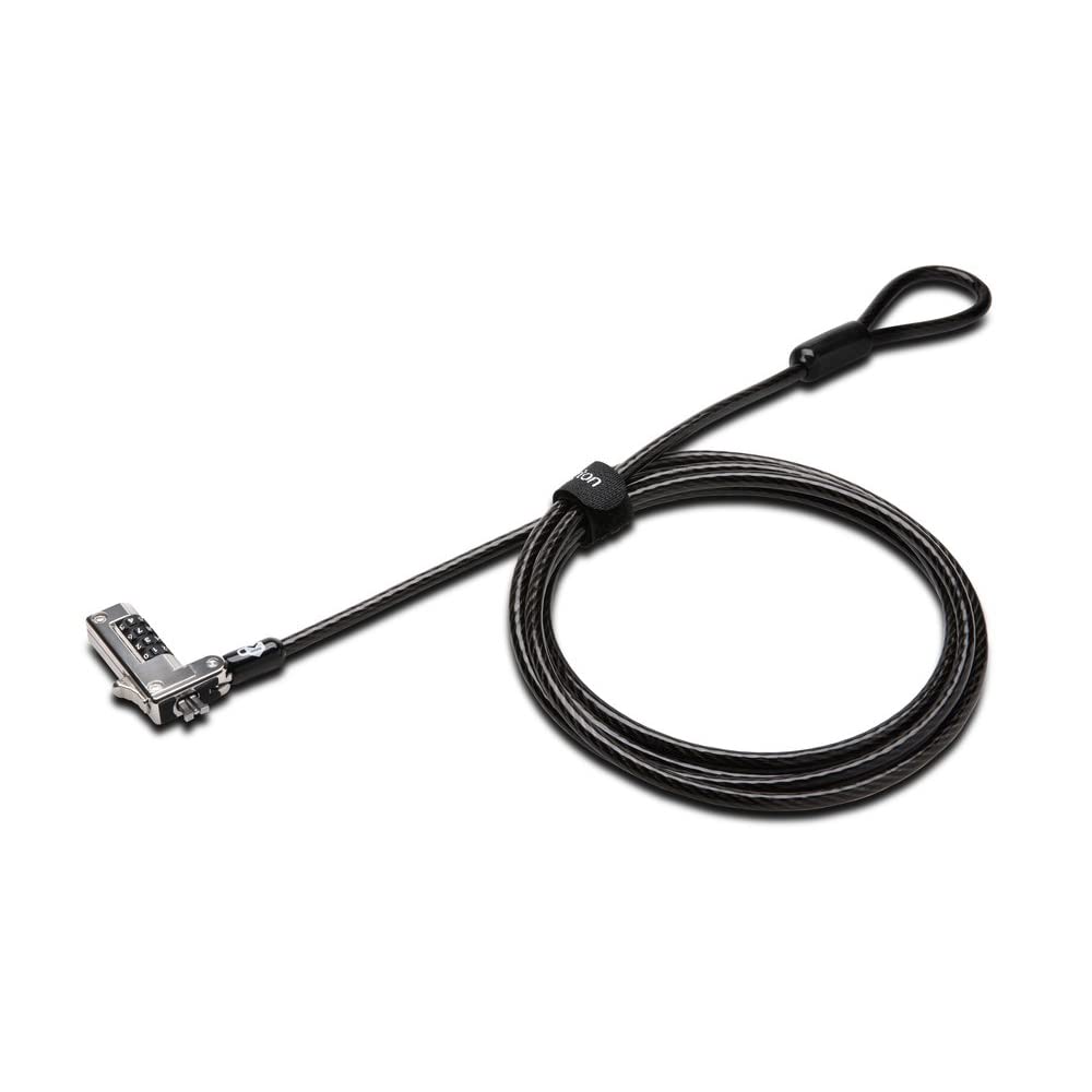 Kensington Slim Combo Lock for Standard Slot - Resettable - 4-Digit - Carbon Steel - for Notebook