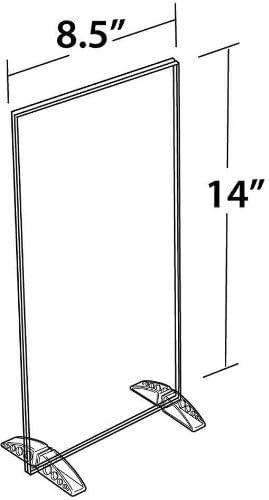 Azar Displays Dual-Stand Vertical/Horizontal Acrylic Sign Holders