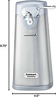 Cuisinart SCO-60 Deluxe Electric Can Opener, Quality-Engineered Motor System Allows you to Open Any Size Can, Stainless Steel