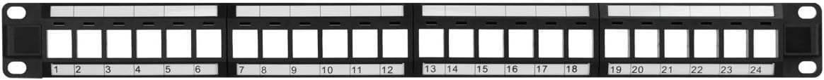 Monoprice Keystone Jack Panel, 24 ports
