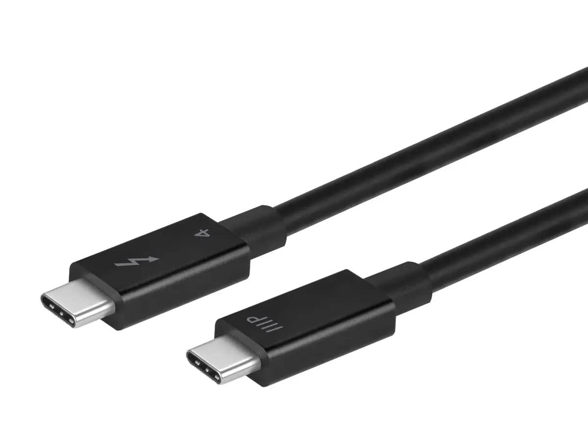 Monoprice Thunderbolt 4 Cable - Intel Certified, 40Gbps, 240 Watts Power Delivery, 8K Ultra HD, 1 Meter, Black