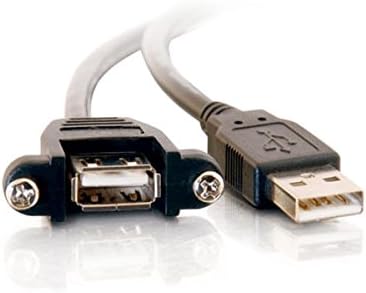 C2G Legrand USB A to A Cable, 1.5 Foot Data Transfer Cable, Black USB 2.0 Cable, 1 Count, C2G 28062