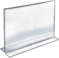 Azar Displays Double-Foot 2-Sided Acrylic Sign Holders