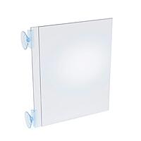Azar Displays 106688 Two Sided Acrylic Sign Holder Suction Grippers,8.5" x 11" Pack of 10