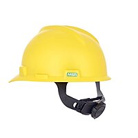 MSA V-Gard Cap Style Safety Hard Hat with Fas-Trac III Ratchet Suspension