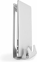Laptop Stand - 2-in-1 Laptop Riser Stand or Vertical Stand - Ideal for Ultrabooks & MacBook Pro/Air - Ergonomic Angled Notebook Holder for Office Desk - Silver, Aluminum