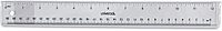 Universal Clear Plastic Ruler, Standard/Metric, 12" Long, Clear