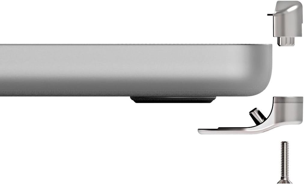 Compulocks Ledge Lock Adapter and keyed Cable Lock for M1, M2, M3, & M4 MacBook Pro 16" Silver