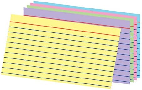 Office Depot® Brand Ruled Rainbow Index Cards, 3" x 5", Assorted Colors, Pack Of 100