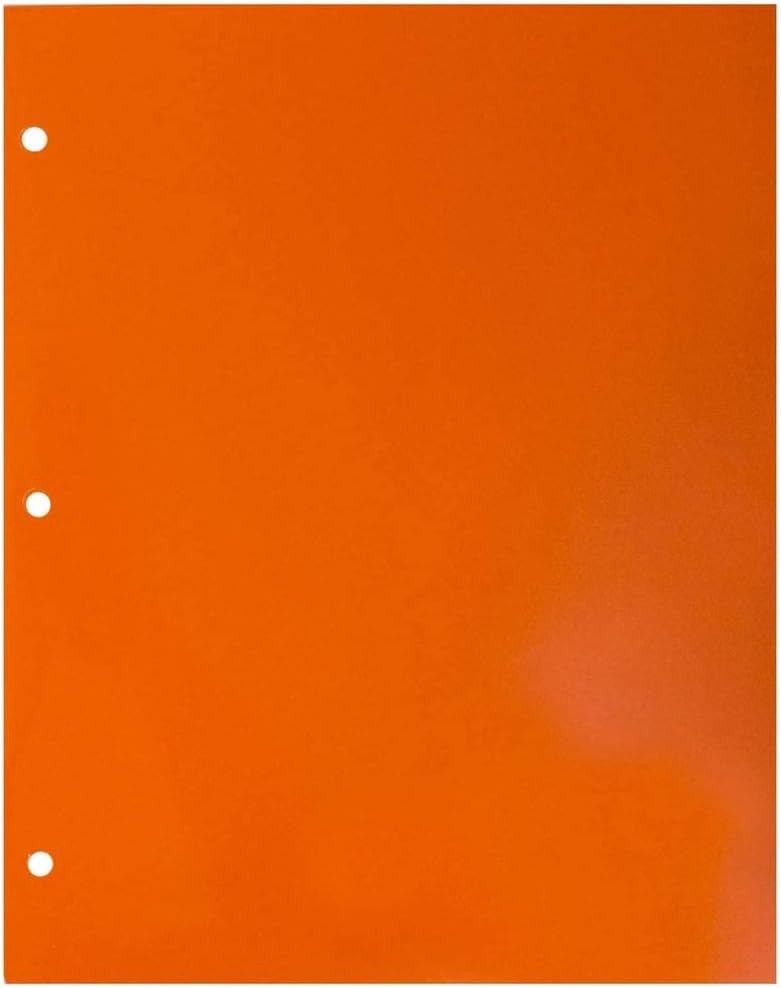 JAM PAPER Laminated Two-Pocket Glossy 3-Hole Letter Size Folders