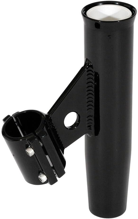 Lee's Clamp-On Rod Holder - Black Aluminum - Vertical Mount - Fits 2.375" O.D. Pipe