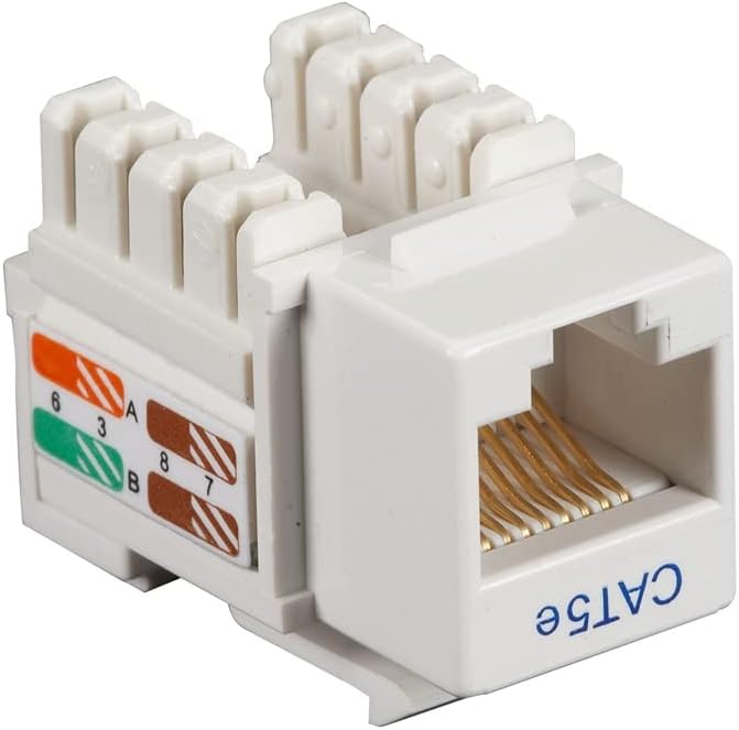 Black Box Connect CAT5e Keystone Jack - Unshielded, RJ45, White