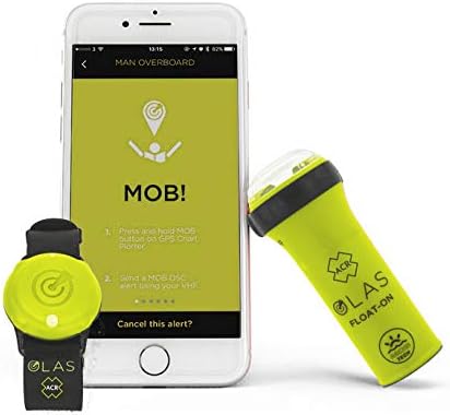 ACR OLAS FLOAT-ON Man Overboard System for adults, kids, and pets with integrated LED Flashlight and Water Activated Strobe