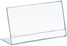 Azar Displays Acrylic L-Shaped Sign Holders, Clear - Pack of 10