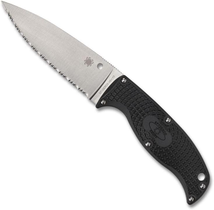 SPYDERCO Enuff 2 Fixed Blade Knife with FRN Handle and Polymer Sheath
