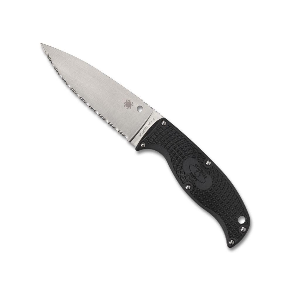SPYDERCO Enuff 2 Fixed Blade Knife with FRN Handle and Polymer Sheath