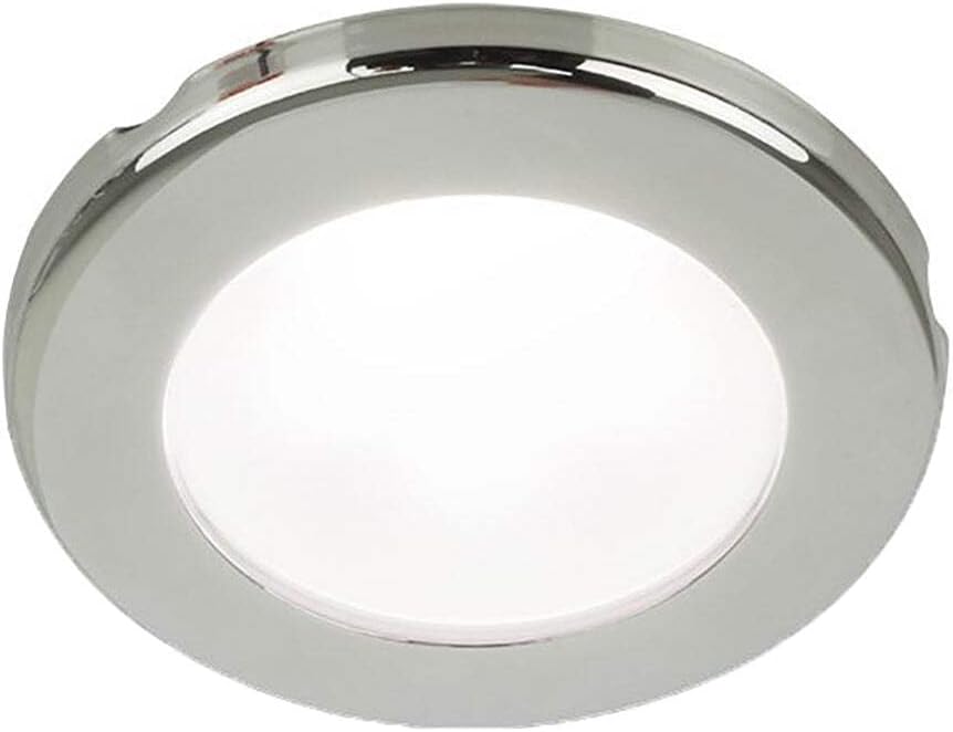 Hella Marine EuroLED 75 3" Round Screw Mount Down Light - White LED - Stainless Steel Rim - 24V